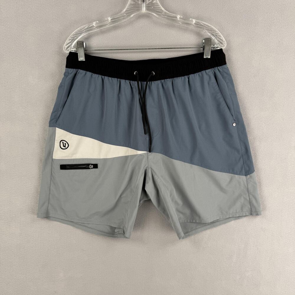 Vuori Shorts Mens XL Multicolor Colorblock Kore Athletic Drawstring Zip Pocket